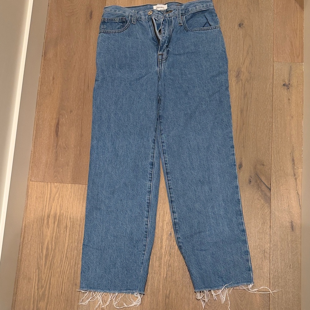 Frame Denim Blue Straight Leg Jeans